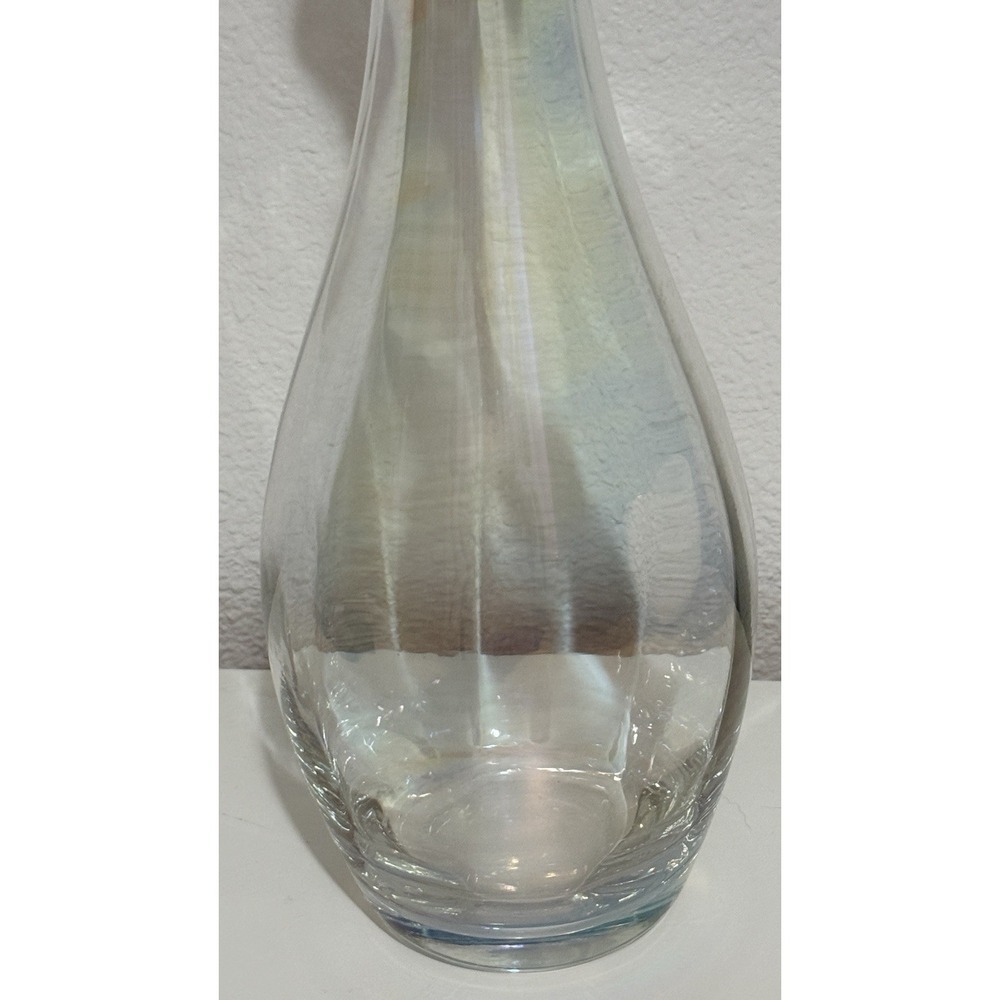 Vintage Toscany Handblown Iridescent Decanter Genie Bottle With Stopper 15" - Picture 7 of 16